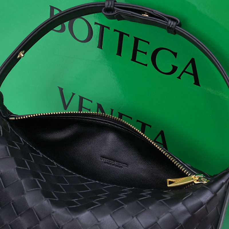 N品 Bottega Veneta ボッテガ・ヴェネタ ミニ ウォレス ブラック 754443V3IV18425 カーフ ゴールド金具 激安優良店 - 画像 (3)