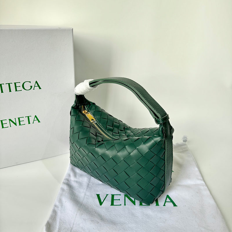 N品 Bottega Veneta ボッテガ・ヴェネタ ミニ ウォレス エメラルド グリーン 754443V3IV13049 カーフ ゴールド金具 激安優良店 - 画像 (6)