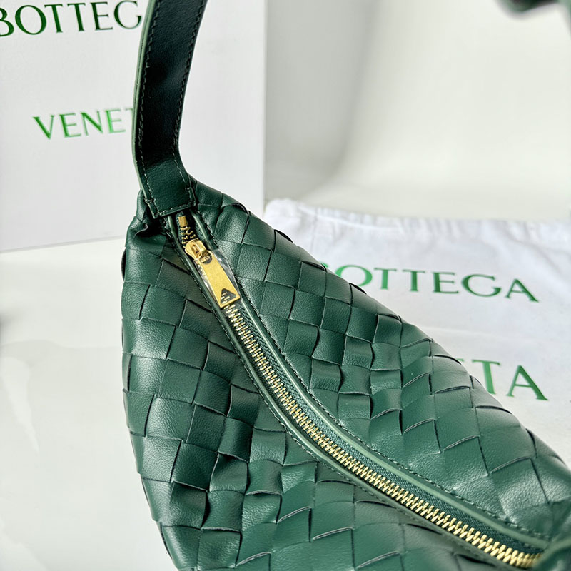N品 Bottega Veneta ボッテガ・ヴェネタ ミニ ウォレス エメラルド グリーン 754443V3IV13049 カーフ ゴールド金具 激安優良店 - 画像 (2)