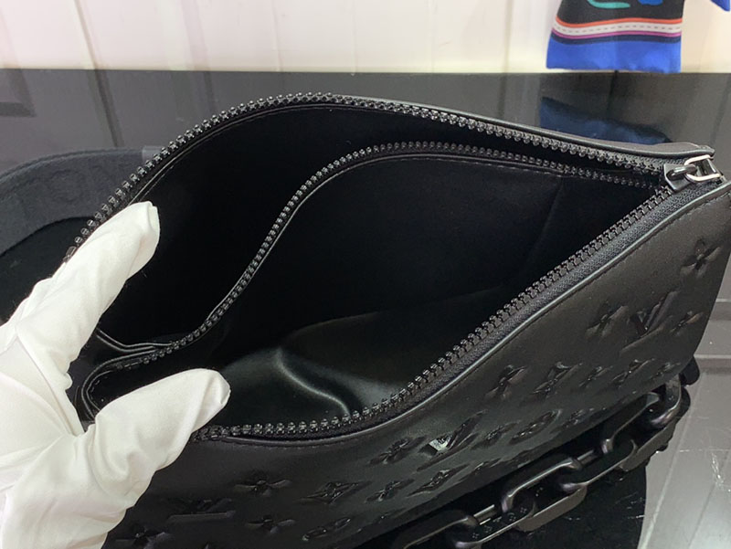 ルイヴィトン ショルダーバッグ 新作 クッサン PM オール ブラック M11370 マットラムレザー ブラック金具 - 画像 (3)