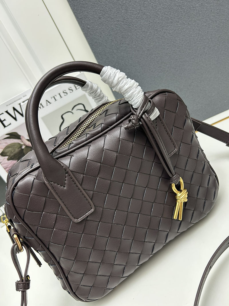 N品 Bottega Veneta ボッテガ・ヴェネタ ゲッタウェイ スモール トップハンドル バッグ フォンデンテ 776736VCPP12132 ラムスキン ゴールド金具 激安優良店 - 画像 (6)