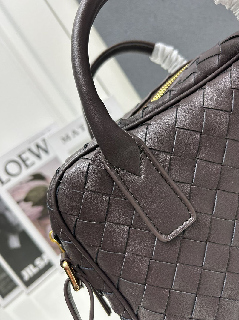 N品 Bottega Veneta ボッテガ・ヴェネタ ゲッタウェイ スモール トップハンドル バッグ フォンデンテ 776736VCPP12132 ラムスキン ゴールド金具 激安優良店 - 画像 (4)