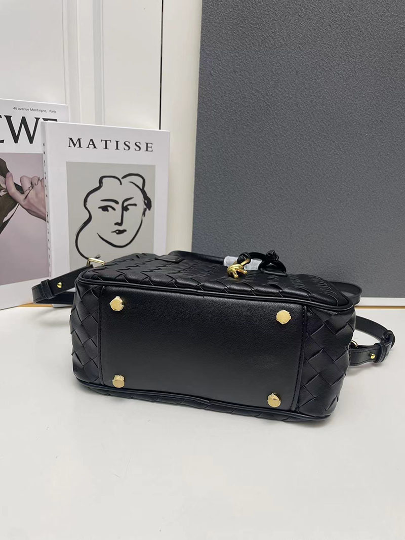N品 Bottega Veneta ボッテガ・ヴェネタ ゲッタウェイ スモール トップハンドル バッグ ブラック 776736VCPP11019 ラムスキン ゴールド金具 激安優良店 - 画像 (7)
