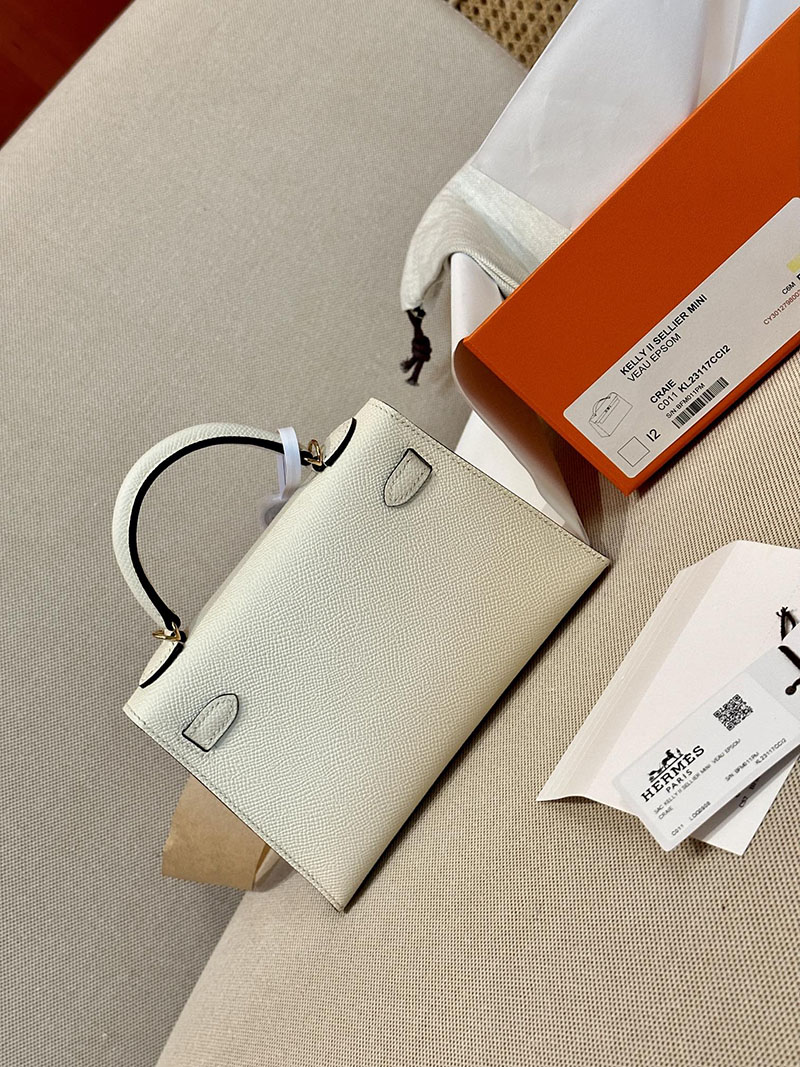最高級エルメススーパーコピー ケリーミニコピー ケリーミニ ドゥ ケリー20 外縫い ナタ ヴォーエプソン ゴールド金具 - 画像 (4)