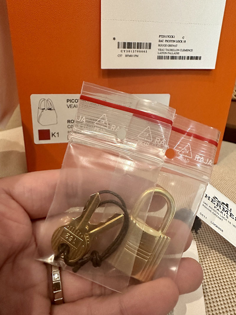 最高級エルメススーパーコピー ピコタンPMコピー ピコタンロック 18 PM ルージュグレナ トリヨンクレマンス ゴールド金具 - 画像 (4)