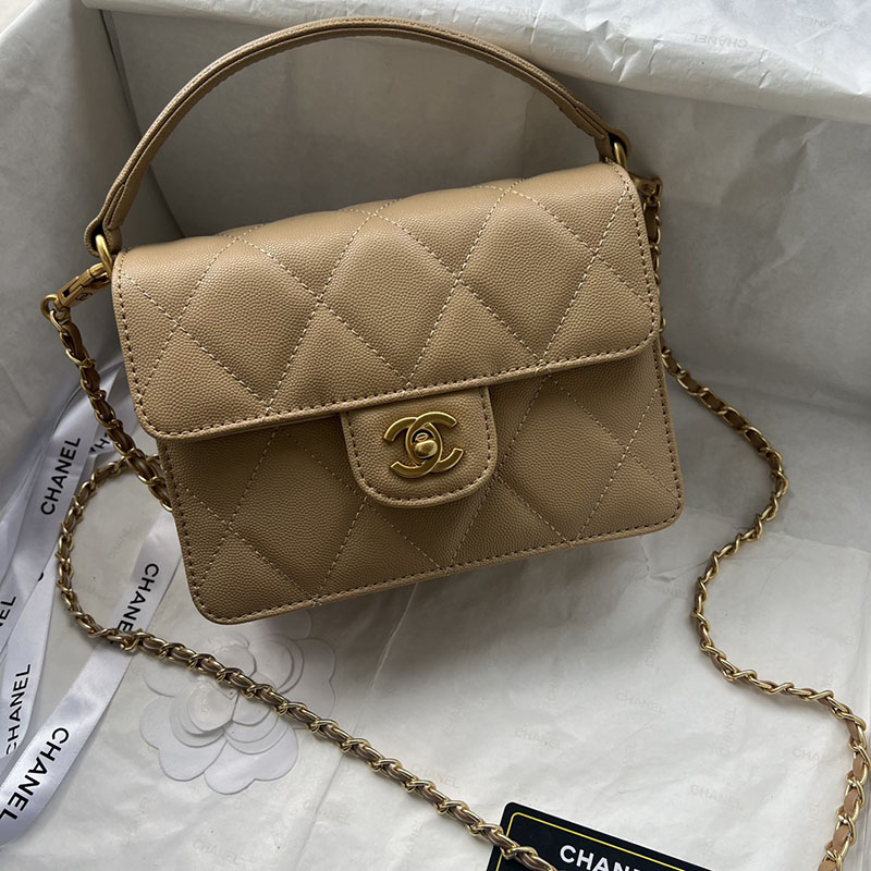 最高級シャネルスーパーコピー シャネルバッグコピー CHANEL ミニバッグ 2025 新作 レディース ベージュ 1212 キャビアスキン ゴールド金具 2411010 - 画像 (9)