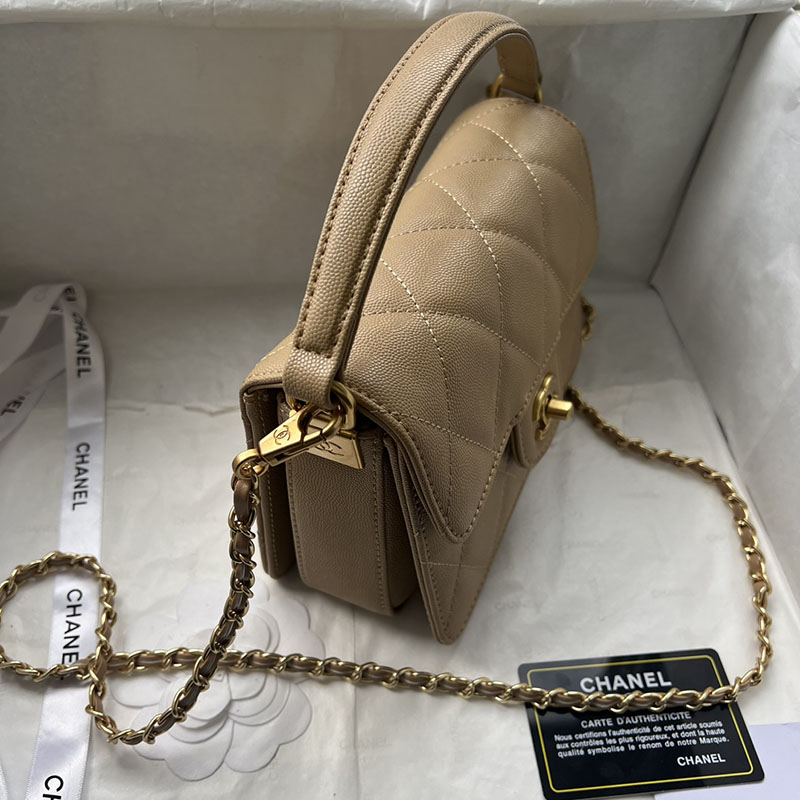 最高級シャネルスーパーコピー シャネルバッグコピー CHANEL ミニバッグ 2025 新作 レディース ベージュ 1212 キャビアスキン ゴールド金具 2411010 - 画像 (8)