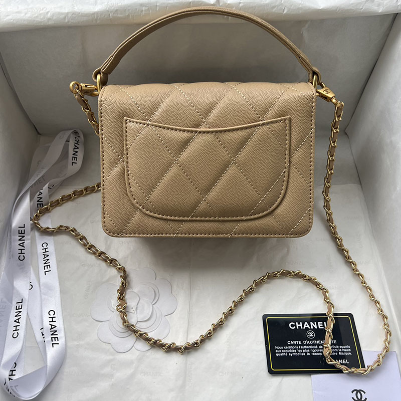 最高級シャネルスーパーコピー シャネルバッグコピー CHANEL ミニバッグ 2025 新作 レディース ベージュ 1212 キャビアスキン ゴールド金具 2411010 - 画像 (5)