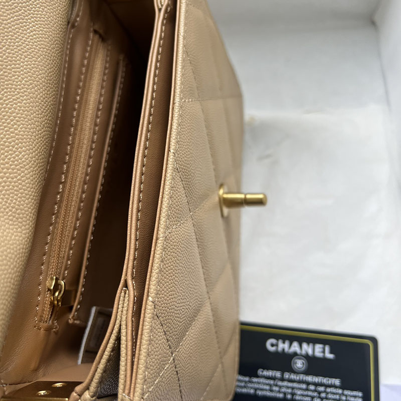 最高級シャネルスーパーコピー シャネルバッグコピー CHANEL ミニバッグ 2025 新作 レディース ベージュ 1212 キャビアスキン ゴールド金具 2411010 - 画像 (4)