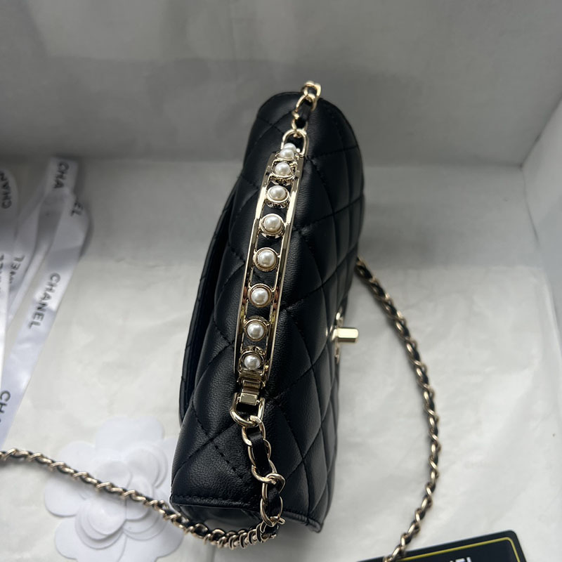 最高級シャネルスーパーコピー シャネルバッグコピー CHANEL バッグ 2025 新作 チェーンウォレット 黒 (ブラック) 1201 カーフスキン シャンパンゴールド金具 2411015 - 画像 (7)