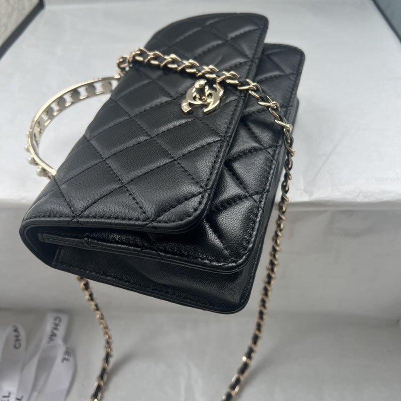 最高級シャネルスーパーコピー シャネルバッグコピー CHANEL バッグ 2025 新作 チェーンウォレット 黒 (ブラック) 1201 カーフスキン シャンパンゴールド金具 2411015 - 画像 (5)