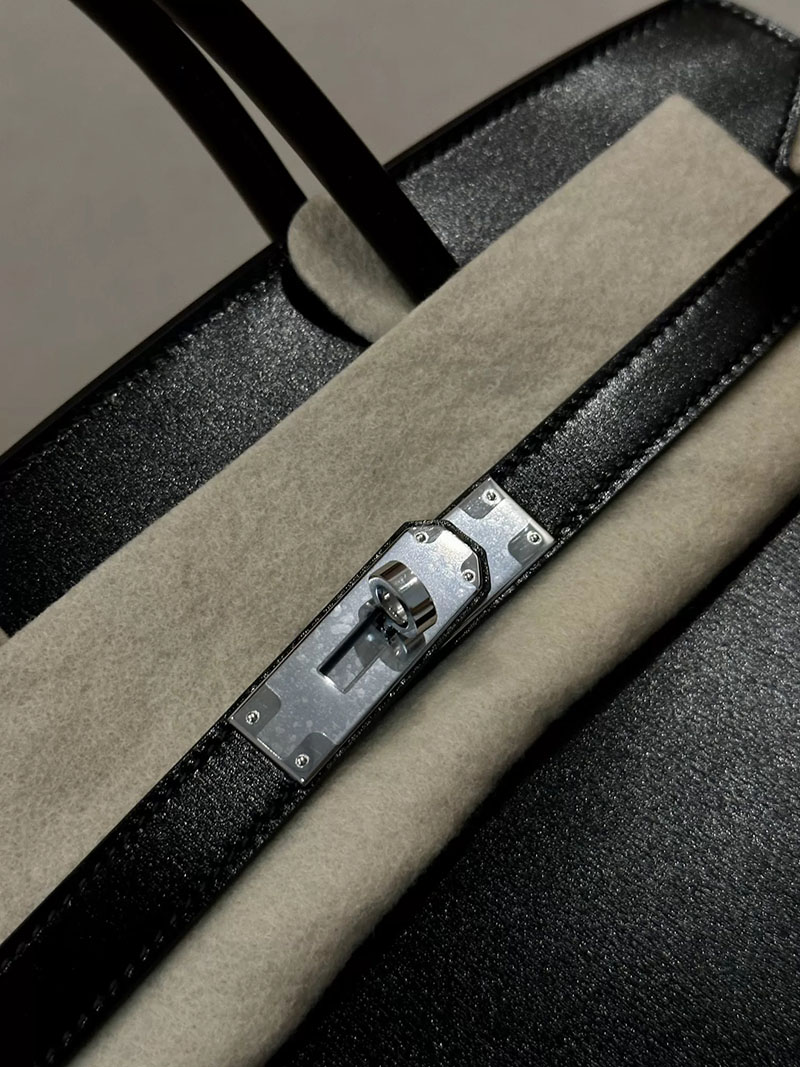 エルメスバーキン レディース バーキン30 定価 バーキン30 黒 ブラック ボックスカーフ シルバー金具 2412028 - 画像 (13)