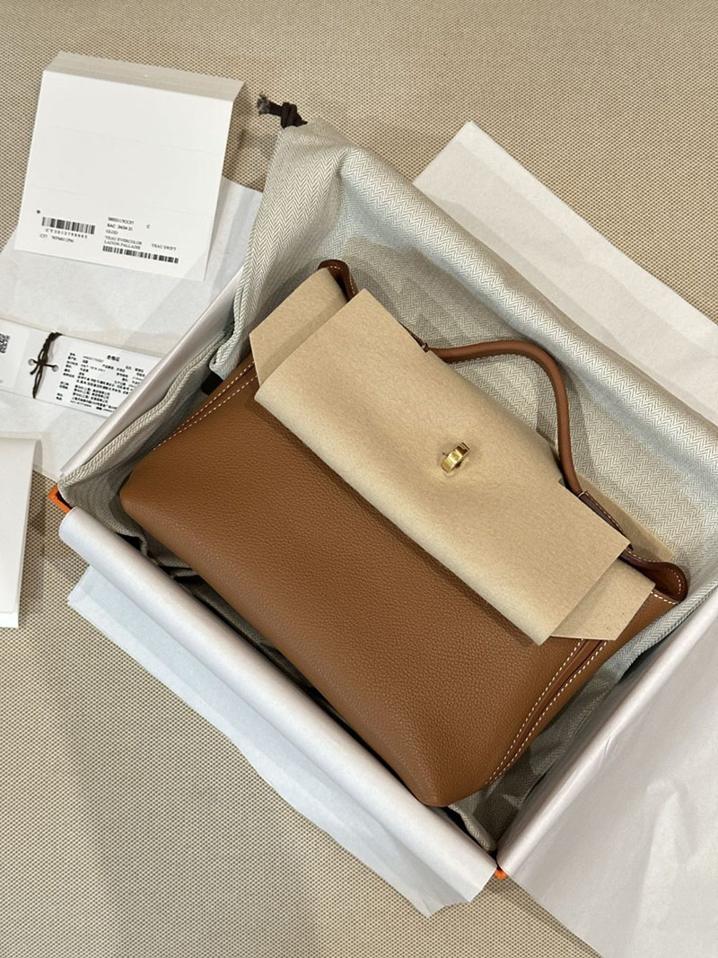 エルメス バッグ ヴァンキャトルミニ 定価 21 ミニ ヴァンキャトル ゴールド エバーカラー/スイフト ゴールド金具 2412038 - 画像 (3)