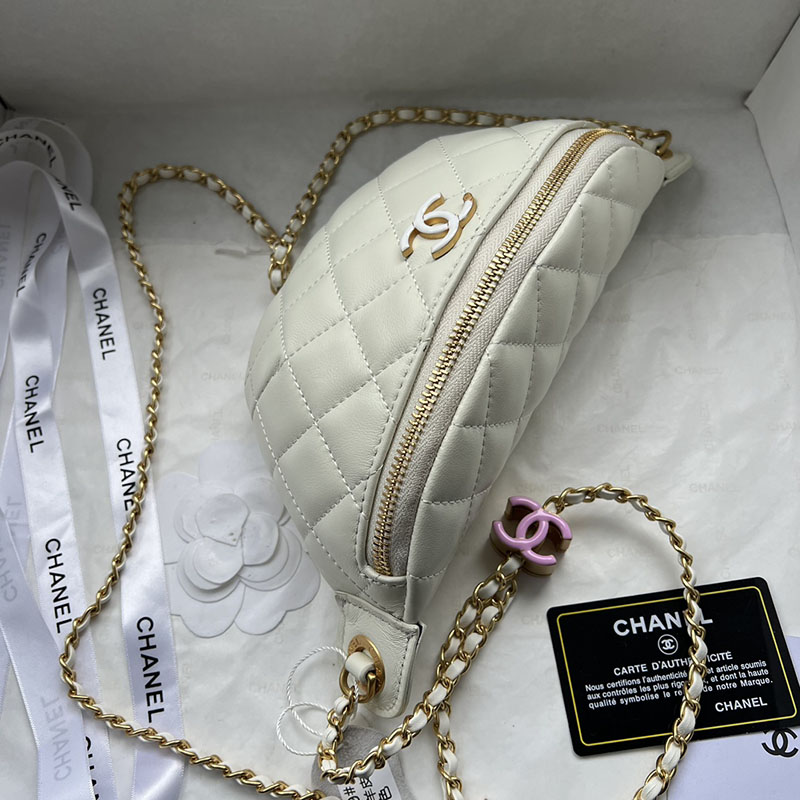 最高級シャネルスーパーコピー シャネルバッグコピー シャネル ボディバッグ レディース ウエストバッグ 白 (ホワイト) AS4860 ラムスキン ゴールド金具 2411063 - 画像 (6)