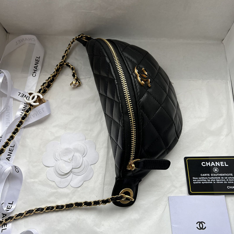 最高級シャネルスーパーコピー シャネルバッグコピー シャネル ボディバッグ レディース ウエストバッグ 黒 (ブラック) AS4860 ラムスキン ゴールド金具 2411064 - 画像 (8)