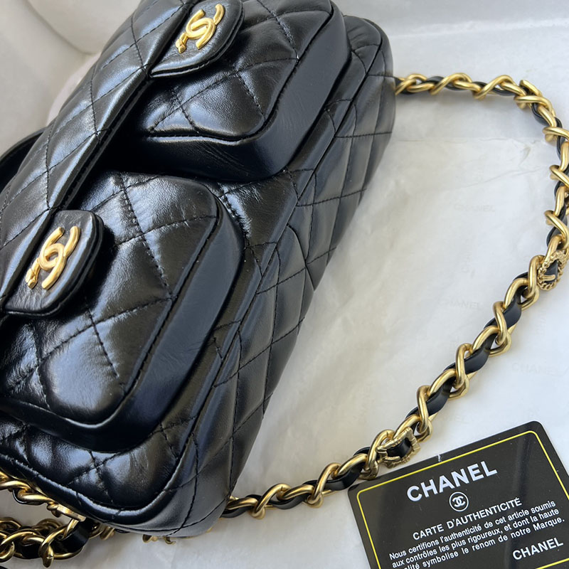 最高級シャネルスーパーコピー シャネルバッグコピー ショルダーバッグ シャネル バッグ 値段 正規 黒 (ブラック) AS362 ラムスキン ゴールド金具 2411075 - 画像 (6)