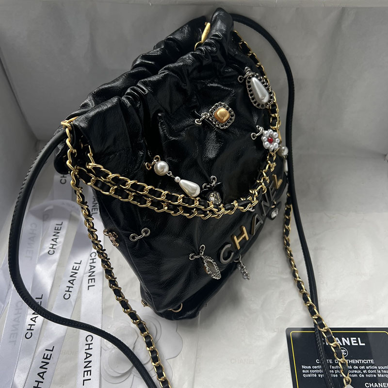 最高級シャネルスーパーコピー シャネルバッグコピー CHANEL 22 ハンドバッグ 新作 2024 黒 (ブラック) AS1206 カーフスキン ゴールド金具 2411082 - 画像 (6)