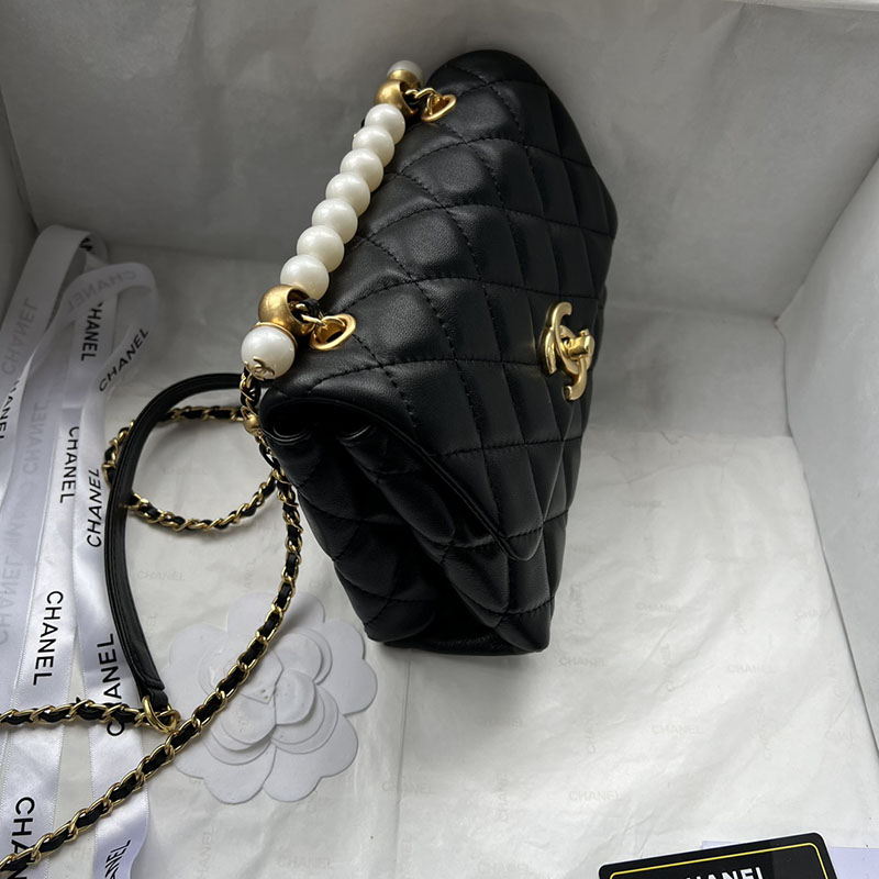 最高級シャネルスーパーコピー シャネルバッグコピー chanel パールチェーン バッグ 新作 2024 黒 (ブラック) AS359 カーフスキン ゴールド金具 2411084 - 画像 (8)