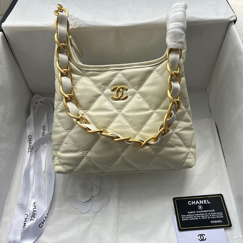 最高級シャネルスーパーコピー シャネルバッグコピー chanel ホーボー バッグ 新作 2024 白 (ホワイト) AS538 ラムスキン ゴールド金具 2411085 - 画像 (9)