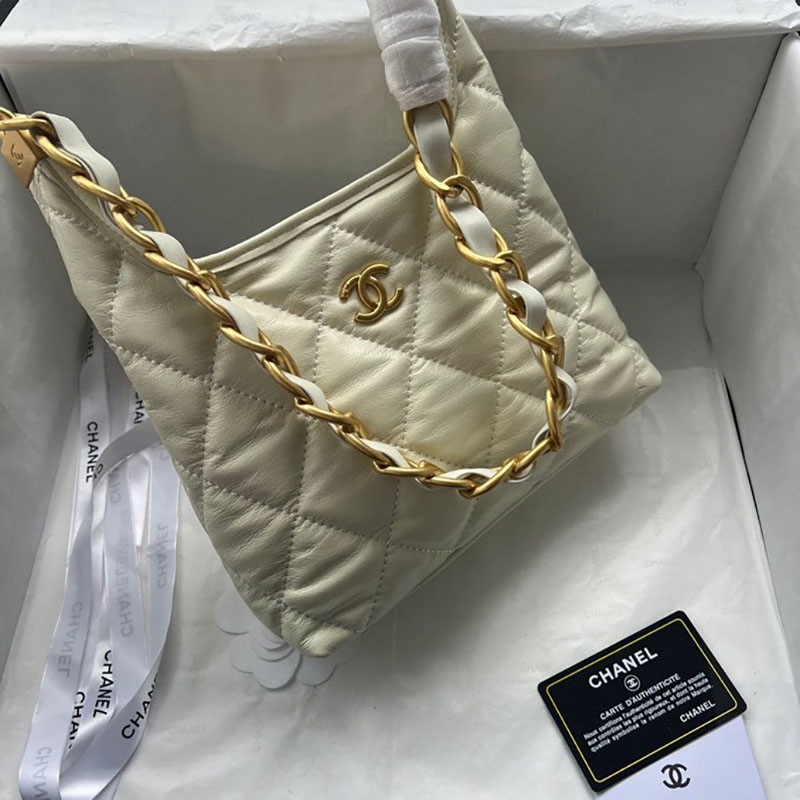 最高級シャネルスーパーコピー シャネルバッグコピー chanel ホーボー バッグ 新作 2024 白 (ホワイト) AS538 ラムスキン ゴールド金具 2411085 - 画像 (8)