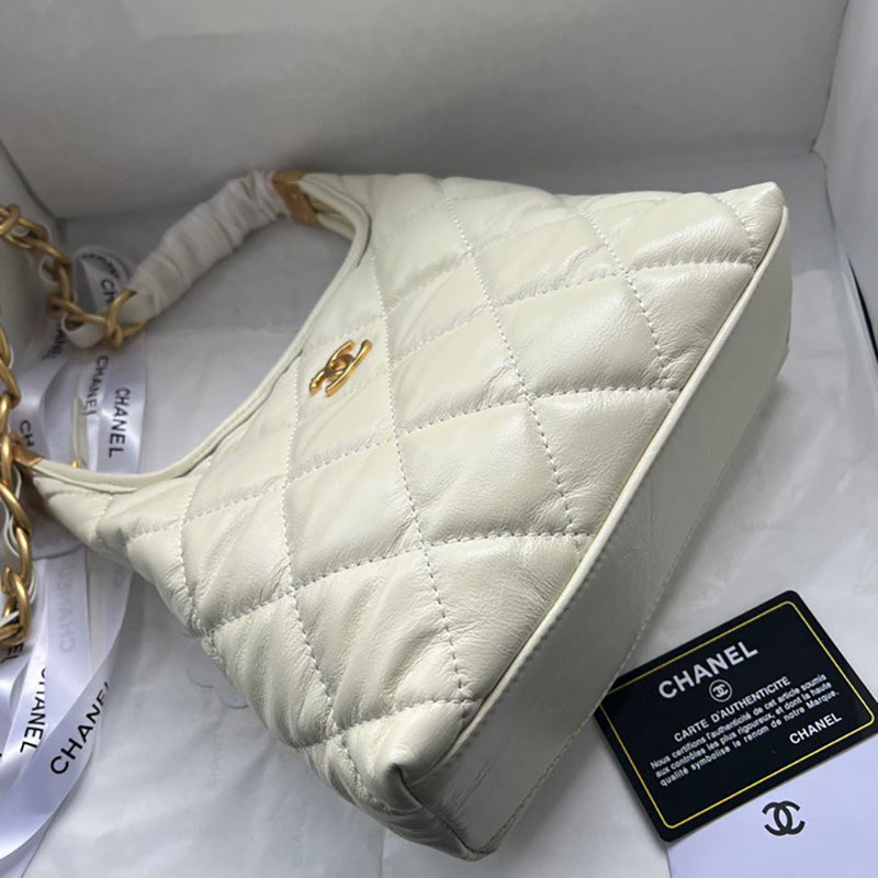 最高級シャネルスーパーコピー シャネルバッグコピー chanel ホーボー バッグ 新作 2024 白 (ホワイト) AS538 ラムスキン ゴールド金具 2411085 - 画像 (7)