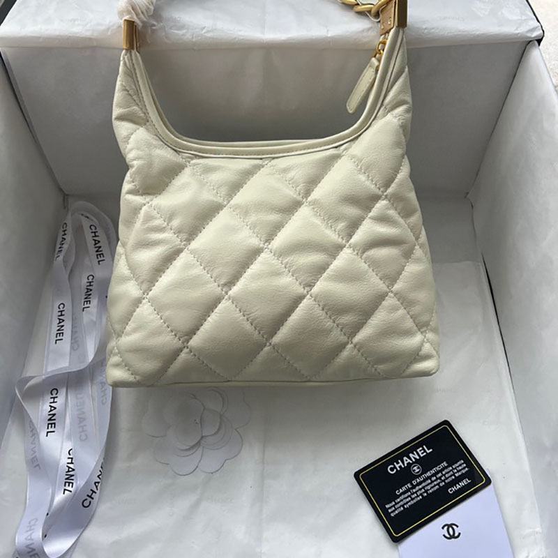最高級シャネルスーパーコピー シャネルバッグコピー chanel ホーボー バッグ 新作 2024 白 (ホワイト) AS538 ラムスキン ゴールド金具 2411085 - 画像 (4)