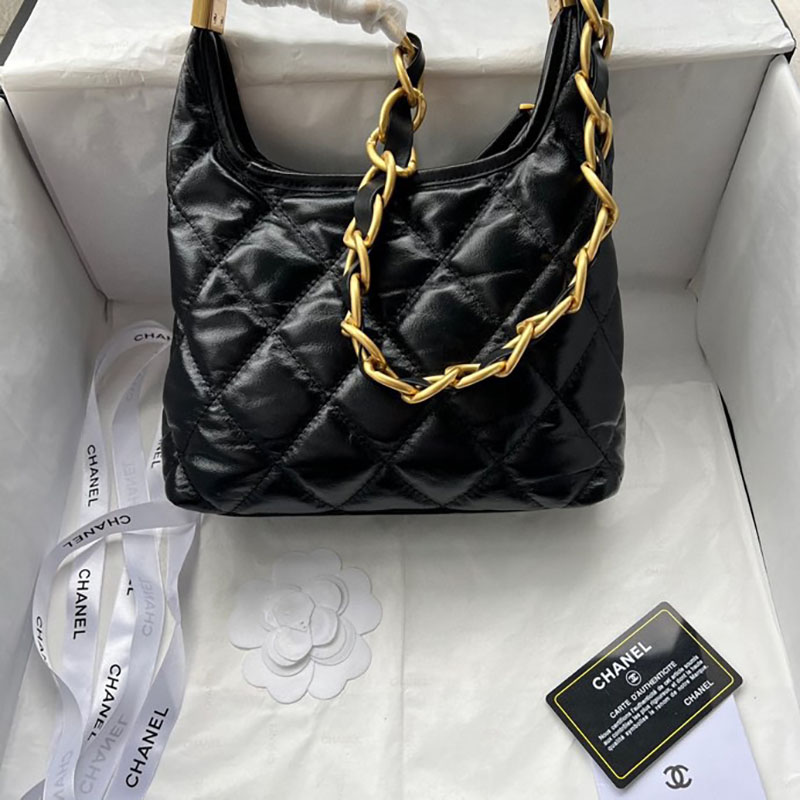 最高級シャネルスーパーコピー シャネルバッグコピー chanel ホーボー バッグ 新作 2024 黒 (ブラック) AS538 ラムスキン ゴールド金具 2411086 - 画像 (5)