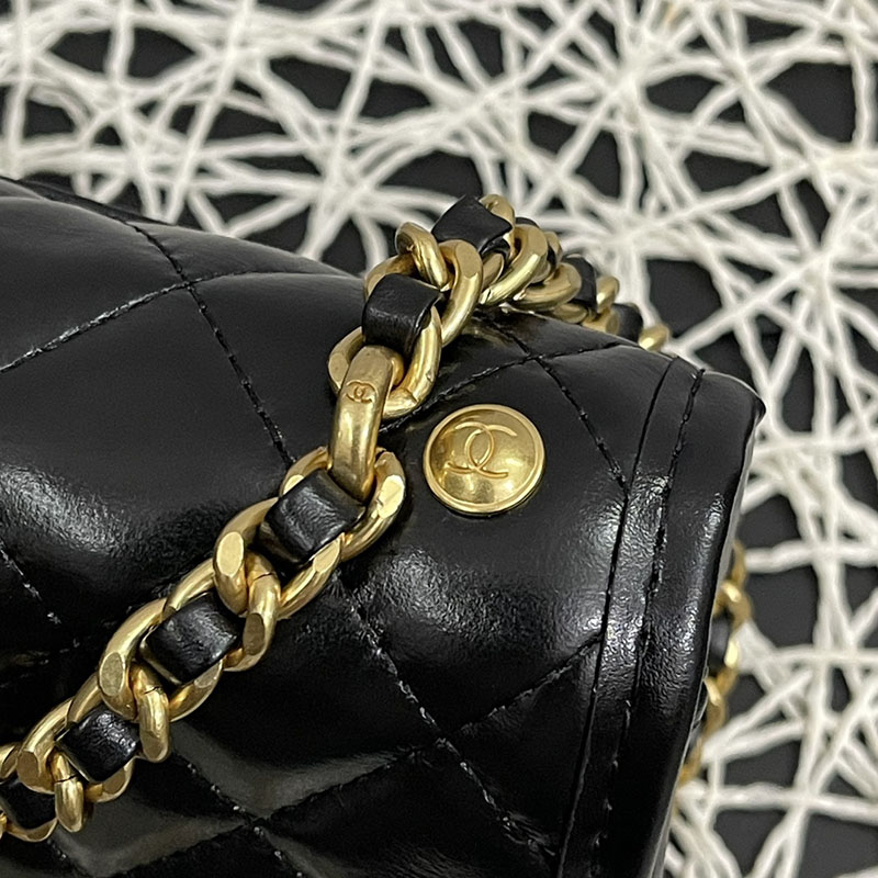 最高級シャネルスーパーコピー シャネルバッグコピー CHANEL チェーンショルダーバッグ サドルバッグ 黒 (ブラック) AS515 カーフスキン ゴールド金具 2411142 - 画像 (6)