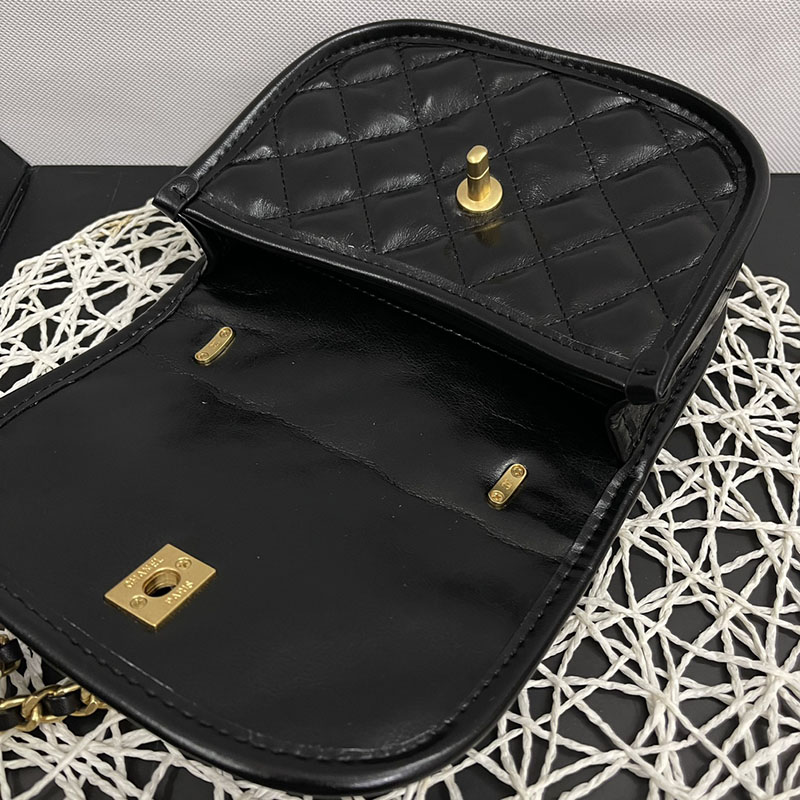 最高級シャネルスーパーコピー シャネルバッグコピー CHANEL チェーンショルダーバッグ サドルバッグ 黒 (ブラック) AS515 カーフスキン ゴールド金具 2411142 - 画像 (3)