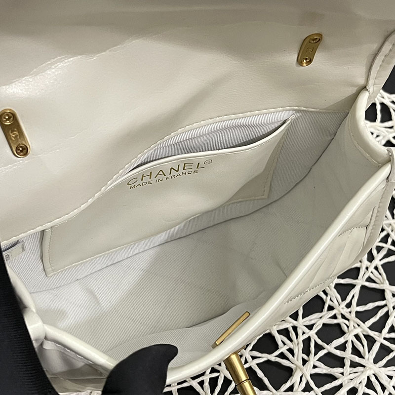 最高級シャネルスーパーコピー シャネルバッグコピー CHANEL チェーンショルダーバッグ サドルバッグ 白 (ホワイト) AS515 カーフスキン ゴールド金具 2411143 - 画像 (2)
