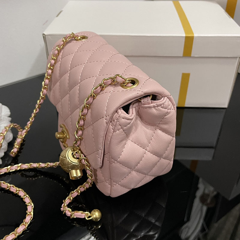 最高級シャネルスーパーコピー シャネルバッグコピー ミニマトラッセ ボールチェーンショルダー ピンク AS1786-B02916-NG750 ラムスキン ゴールド金具 - 画像 (7)