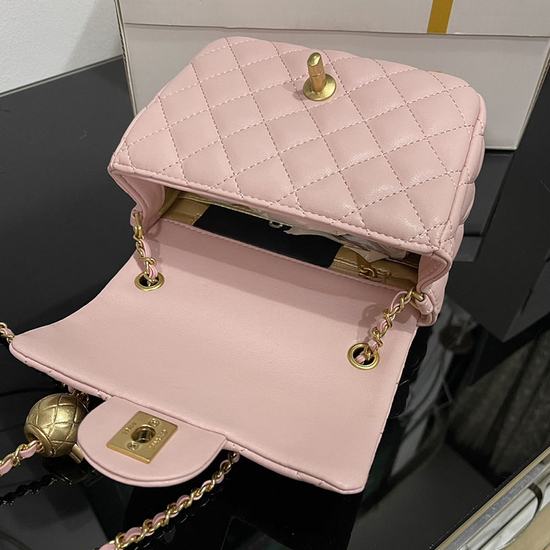 最高級シャネルスーパーコピー シャネルバッグコピー ミニマトラッセ ボールチェーンショルダー ピンク AS1786-B02916-NG750 ラムスキン ゴールド金具 - 画像 (4)