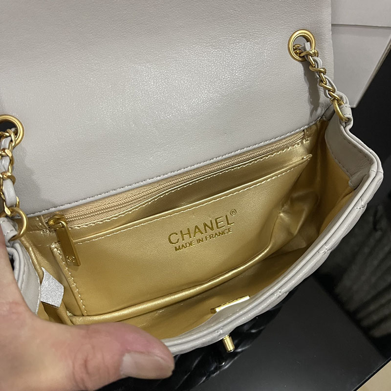 最高級シャネルスーパーコピー シャネルバッグコピー マトラッセ フラップ バッグ グレー AS1787 B02916 NR652 ラムスキン ゴールド金具 - 画像 (3)