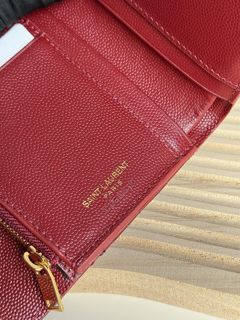 最高級サンローランスーパーコピー サンローラン財布コピー サンローラン ミニ財布 人気 ROUGE MERLOT 403943BOW016592 キルティングレザー ゴールド金具 - 画像 (4)