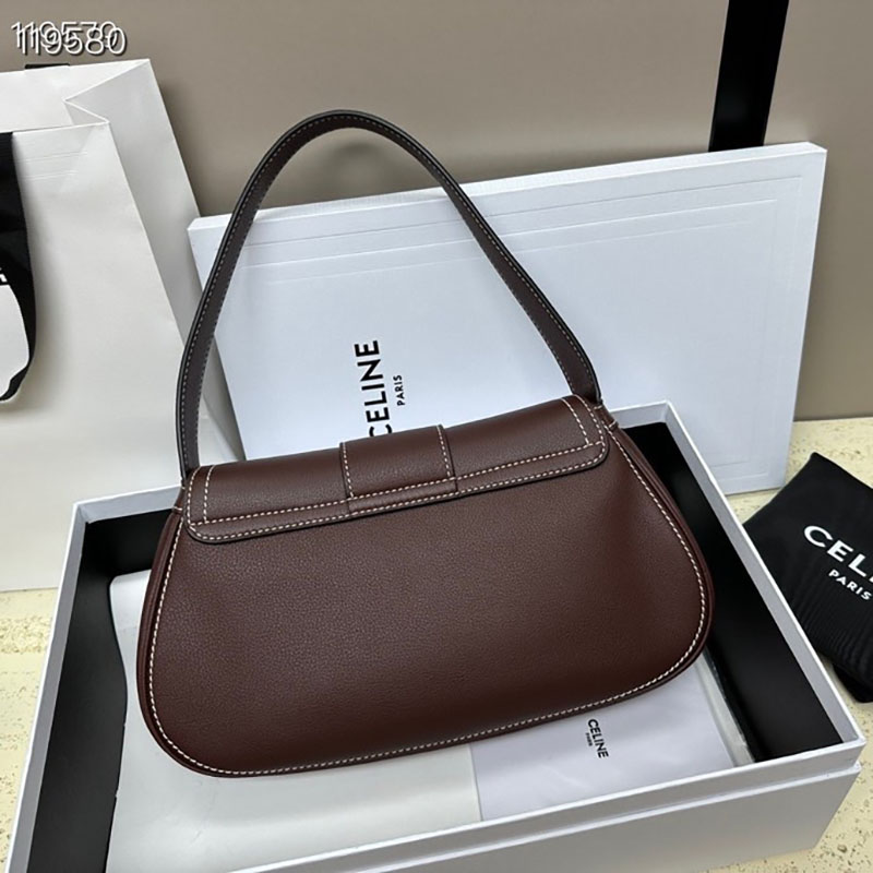 最高級セリーヌスーパーコピー セリーヌバッグコピー ミディアム ポリー バッグ ヴィンテージブラウン 115633FDU.19VT カーフスキン ゴールド金具 - 画像 (9)