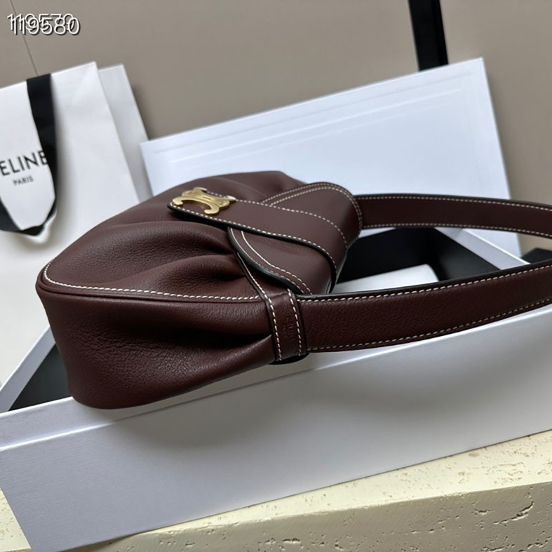 最高級セリーヌスーパーコピー セリーヌバッグコピー ミディアム ポリー バッグ ヴィンテージブラウン 115633FDU.19VT カーフスキン ゴールド金具 - 画像 (7)