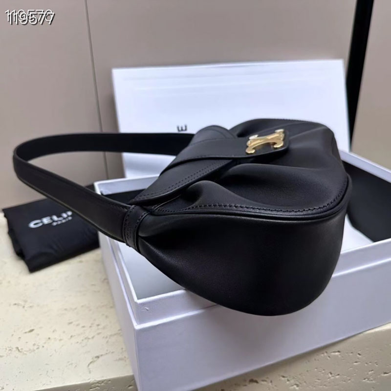 最高級セリーヌスーパーコピー セリーヌバッグコピー ミディアム ポリー バッグ ブラック 115633FDU.38NO カーフスキン ゴールド金具 - 画像 (8)
