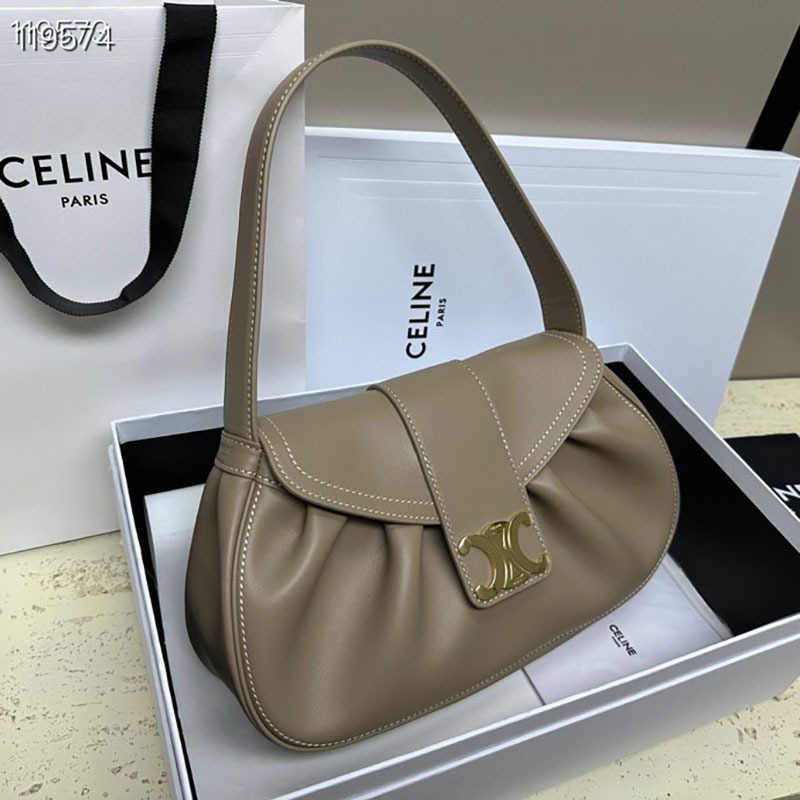 最高級セリーヌスーパーコピー セリーヌバッグコピー ミディアム ポリー バッグ ブラウンセピア 115633FDU.18BS カーフスキン ゴールド金具 - 画像 (9)