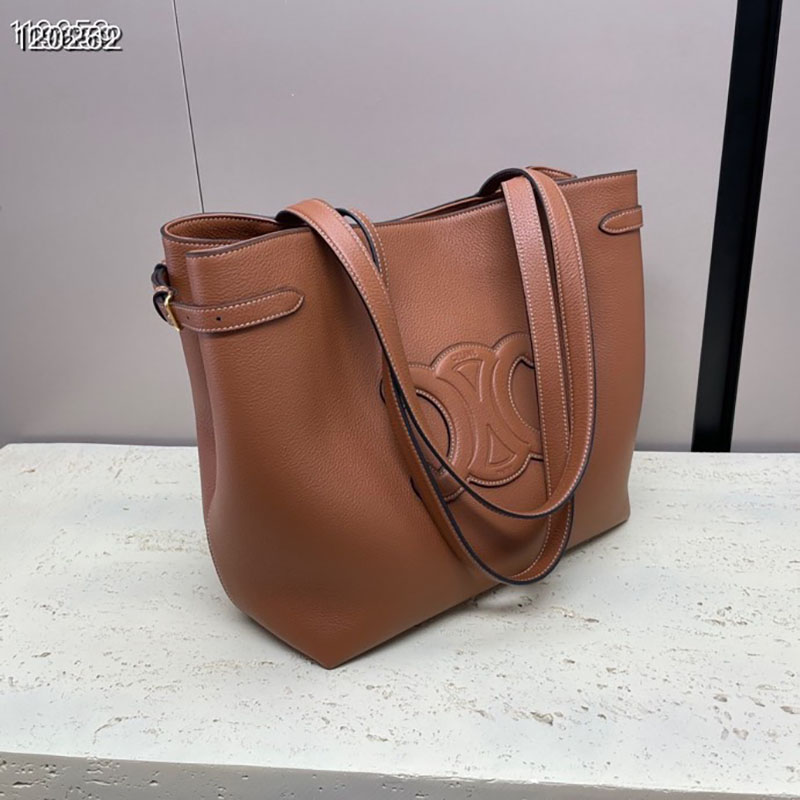 最高級セリーヌスーパーコピー セリーヌバッグコピー ミディアム カバ アナイス キュイル トリオンフ タン 116853ENY.04LU カーフスキン ゴールド金具 - 画像 (8)