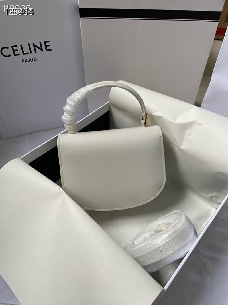 最高級セリーヌスーパーコピー セリーヌバッグコピー ミニ ブザス クレア ホワイト 10L063ETZ.01BC カーフスキン ゴールド金具 - 画像 (9)