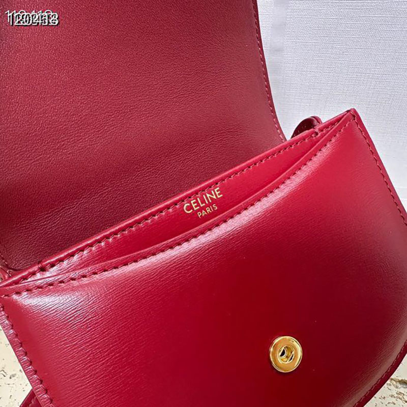 最高級セリーヌスーパーコピー セリーヌバッグコピー ミニ ブザス クレア レッド 10L063ETZ.27ED カーフスキン ゴールド金具 - 画像 (3)