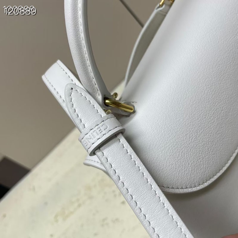 最高級セリーヌスーパーコピー セリーヌバッグコピー ティーン ニノ バッグ ホワイト 118113FXK.01BC カーフスキン ゴールド金具 - 画像 (5)