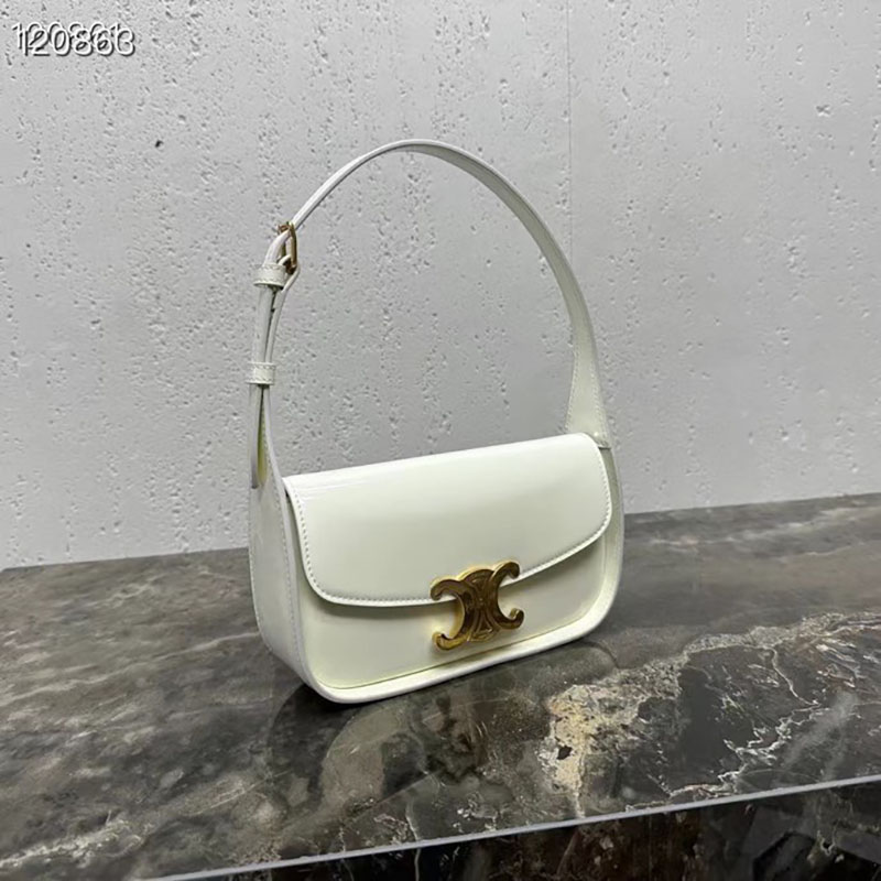 最高級セリーヌスーパーコピー セリーヌバッグコピー ショルダーバッグ テランス ホワイトコットン 118313FZI.00WC カーフスキン ゴールド金具 - 画像 (9)