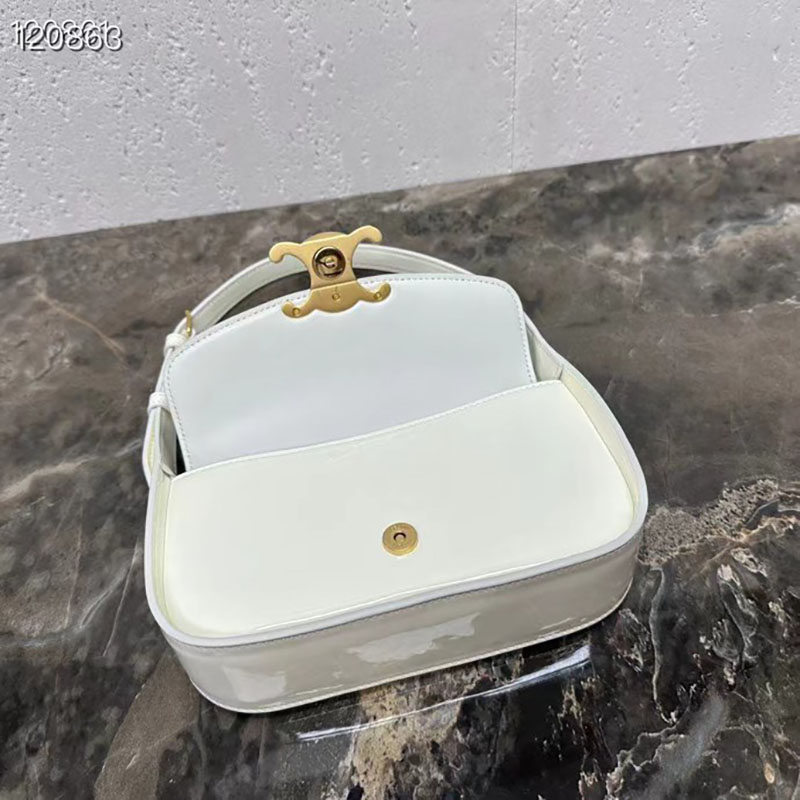 最高級セリーヌスーパーコピー セリーヌバッグコピー ショルダーバッグ テランス ホワイトコットン 118313FZI.00WC カーフスキン ゴールド金具 - 画像 (6)