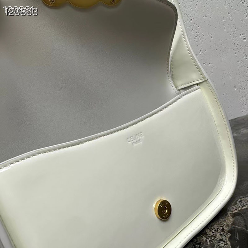 最高級セリーヌスーパーコピー セリーヌバッグコピー ショルダーバッグ テランス ホワイトコットン 118313FZI.00WC カーフスキン ゴールド金具 - 画像 (3)