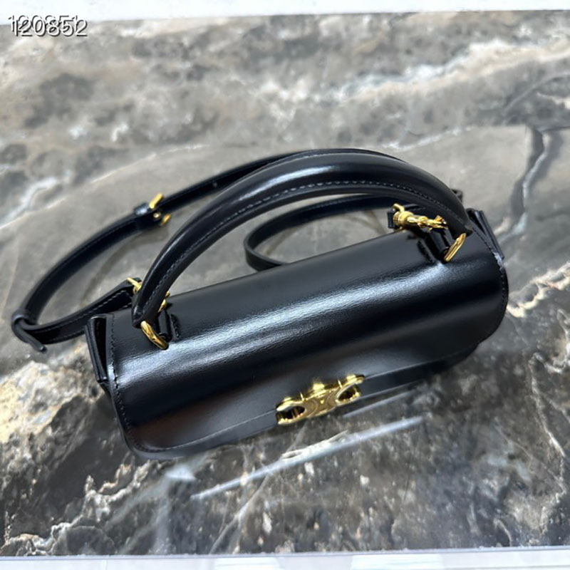 最高級セリーヌスーパーコピー セリーヌバッグコピー ティーン CELINE ローラ ブラック 119533BF4.38NO カーフスキン ゴールド金具 - 画像 (7)