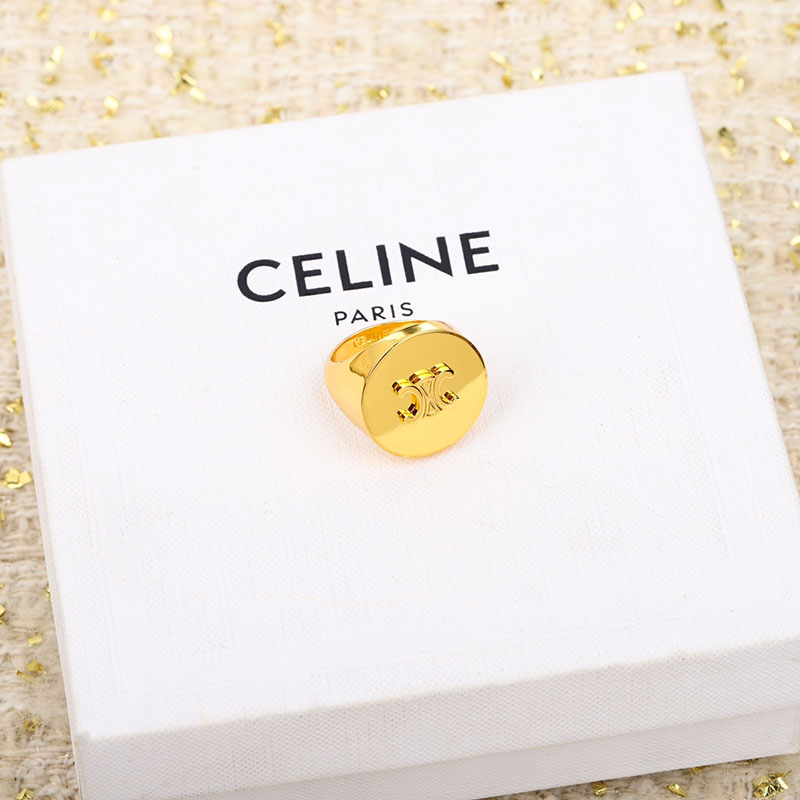 最高級セリーヌスーパーコピー セリーヌ指輪コピー CELINE トリオンフ シグネット リング 461CW6BRA.35OR ゴールド - 画像 (7)