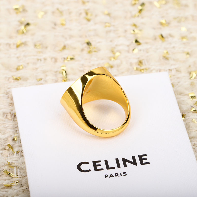 最高級セリーヌスーパーコピー セリーヌ指輪コピー CELINE トリオンフ シグネット リング 461CW6BRA.35OR ゴールド - 画像 (5)