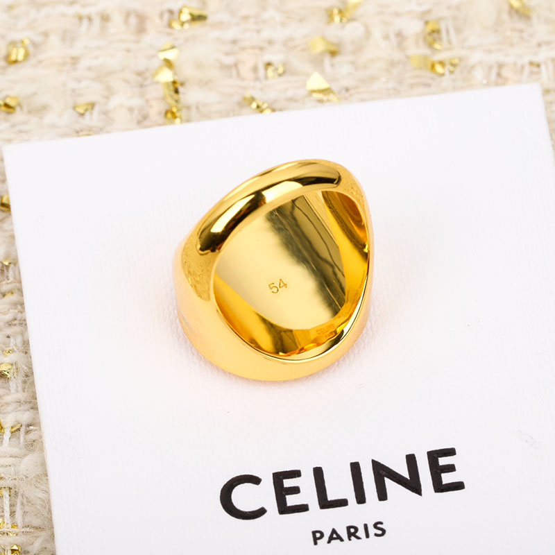 最高級セリーヌスーパーコピー セリーヌ指輪コピー CELINE トリオンフ シグネット リング 461CW6BRA.35OR ゴールド - 画像 (4)