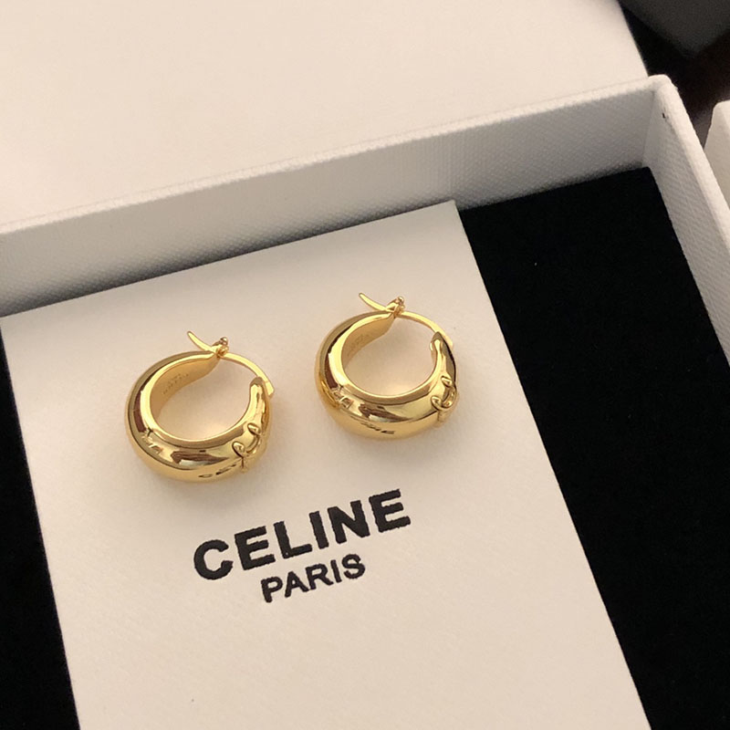 最高級セリーヌスーパーコピー セリーヌピアスコピー CELINE トリオンフ ボールドフープ / ゴールドフィニッシュブラス 460HX6BRA.35OR - 画像 (9)